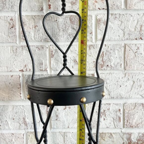 Doll Sized Ice Cream Parlor Chair, Wrought Iron Doll Chair, Vintage Doll Chair - Picture 6 of 8